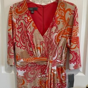 Exceptional Donna Ricco Jersey Knit Print Dress, Size 10, NWT